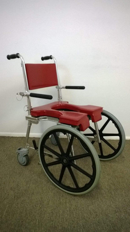 Portable Commode Shower Wheelchair - Self-Propel