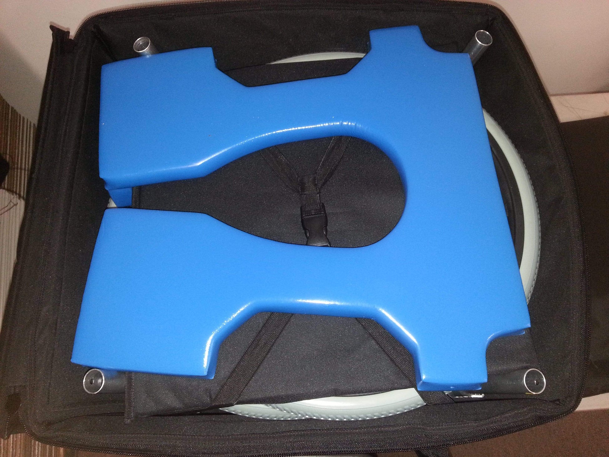 Portable Commode Shower Wheelchair - Self-Propel